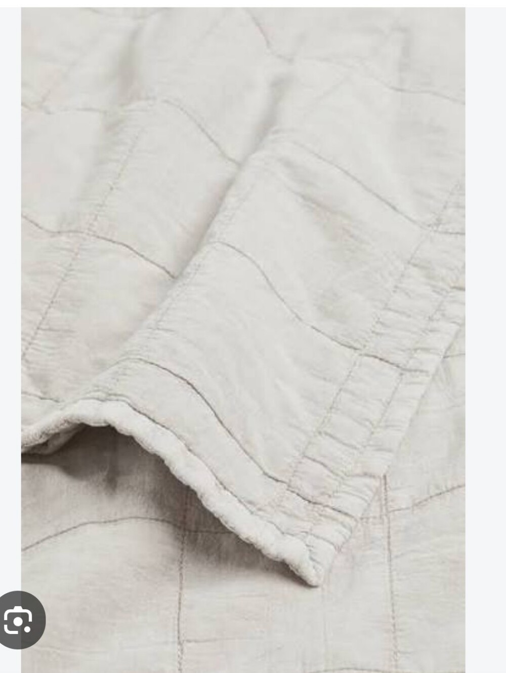 H&M Quilted Twin Bedspread Blanket Beige